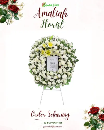 Krans Bunga Duka Cita di Gondanglegi Wetan